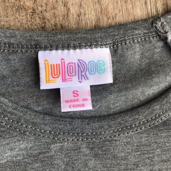 LuLaRoe Womens Top Size Small Randy Gray Red White Blue Uncle Sam Hats Patriotic - Picture 6 of 7